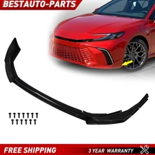 V Style Glossy Black Front Bumper Lip Splitter For Toyota Camry SE XSE 2025-202