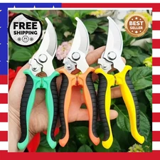 Professional Garden Pruning Shears Sharp Bypass Hand Clippers Tree Trimmer