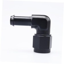 -6 AN Female to 3/8" Barb 90 Degree Swivel Hose 6AN to 3/8" 90 Degree - Black