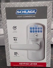 Schlage FE595 CSV PLY 626 Brushed Chrome Keypad Lock with Lever Satin Chrome