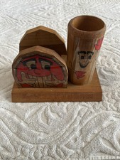 Campbells Harvest of Good Foods Tovagliolo Silo Fienile Legno, Utensile, Porta Paglia Vintage