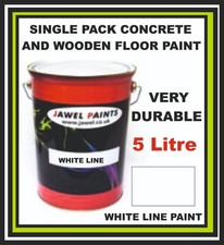 FLOOR PAINT ( 5 Litre ) DURABLE POLY PLUS FOR CONCRETE OR WOODEN  FLOORS   WHITE