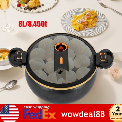 #ad #ad 8l 8.45qt Micro Pressure Cooker For Home Restaurant Pressure Cooker W Visual Lid $30.22