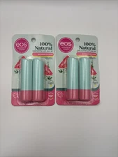 Lot Of 2 Packs - Sealed EOS 100% Natural Lip Balm Watermelon Frose (Total Of 4)