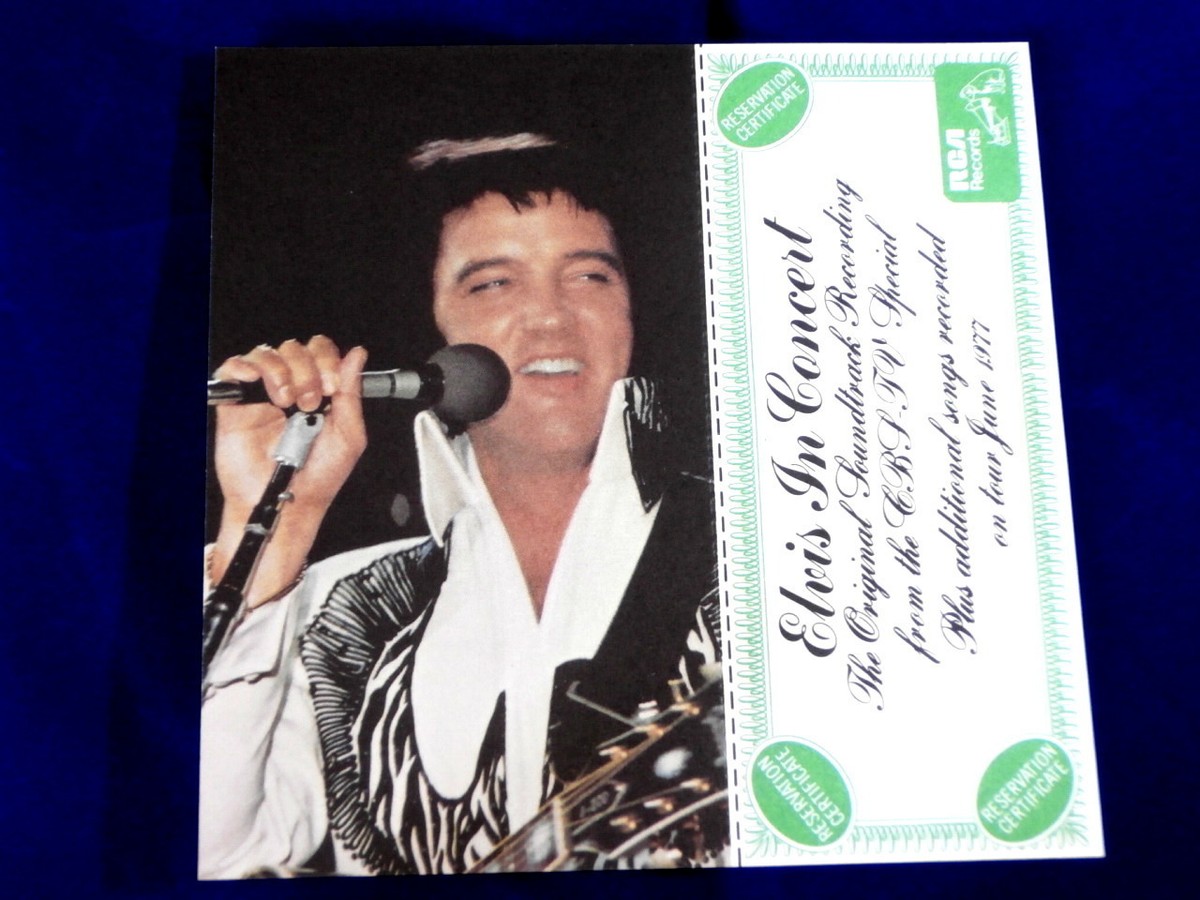 ELVIS PRESLEY~ELVIS IN CONCERT RESERVATION TICKET~PROMO ITEM~NEAR