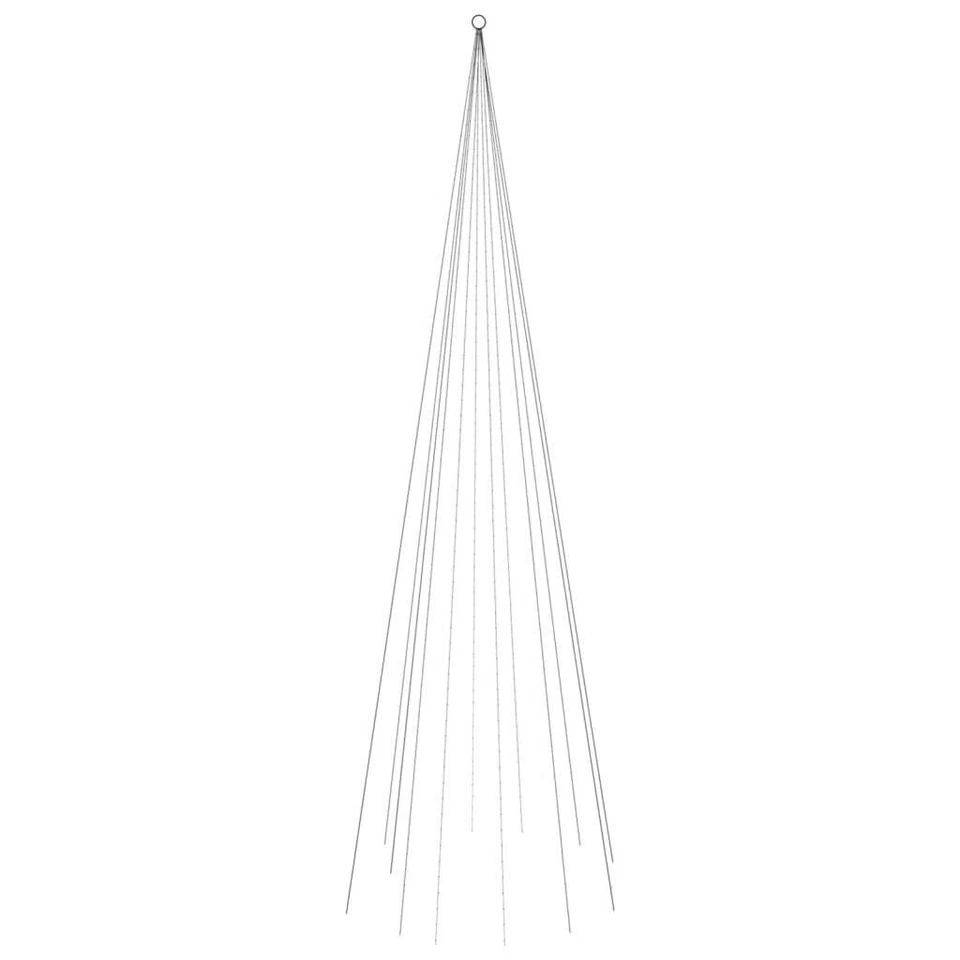 Albero di Natale a LED  Pennone Colorato 732 LED 500 cm Esterno 8 Funzioni - Immagine 2 di 4