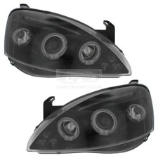 Vauxhall Corsa C 2000-2003 Black Halo Projecter Angel Eye Headlights