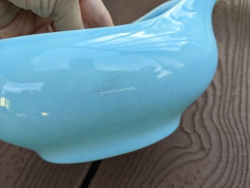 Universal Potteries Ballerina Periwinkle Blue Mid Century 1950s Gravy Boat - Picture 8 of 8