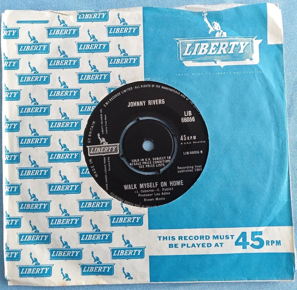 JOHNNY RIVERS, MAYBELLENE, 1964 LIBERTY LABEL, R&R, VINYL NM, SLEEVE EX+. - Image 2 of 2