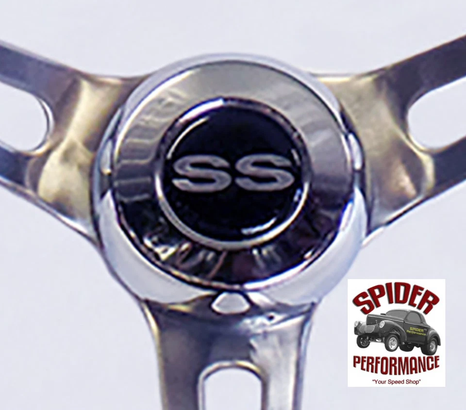 1962-1963 Chevy II SS steering wheel 15" MUSCLE CAR STAINLESS - Image 3 of 4