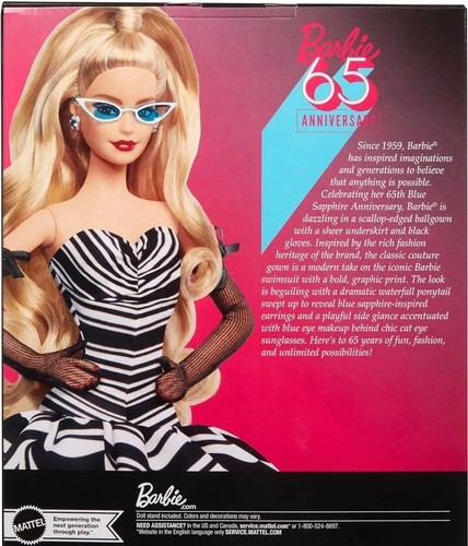 Barbie Signature 65th Anniversary Collectible Doll * Blonde Hair * Limited 2024 - Picture 3 of 7