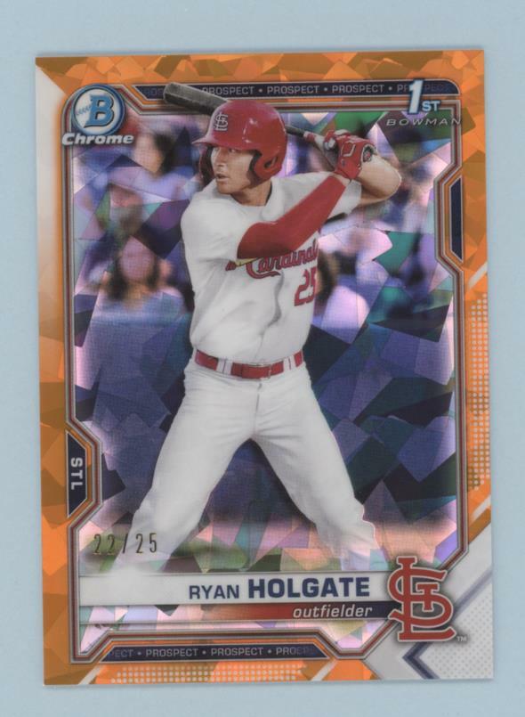 Ryan Holgate 2021 Bowman Draft Chrome SAPPHIRE ORANGE REFRACTOR #BDC-148 /25