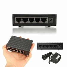 5 port RJ45 Fast 10/100/1000Mbps Gigabit Ethernet Network Switch Desktop Lan Hub
