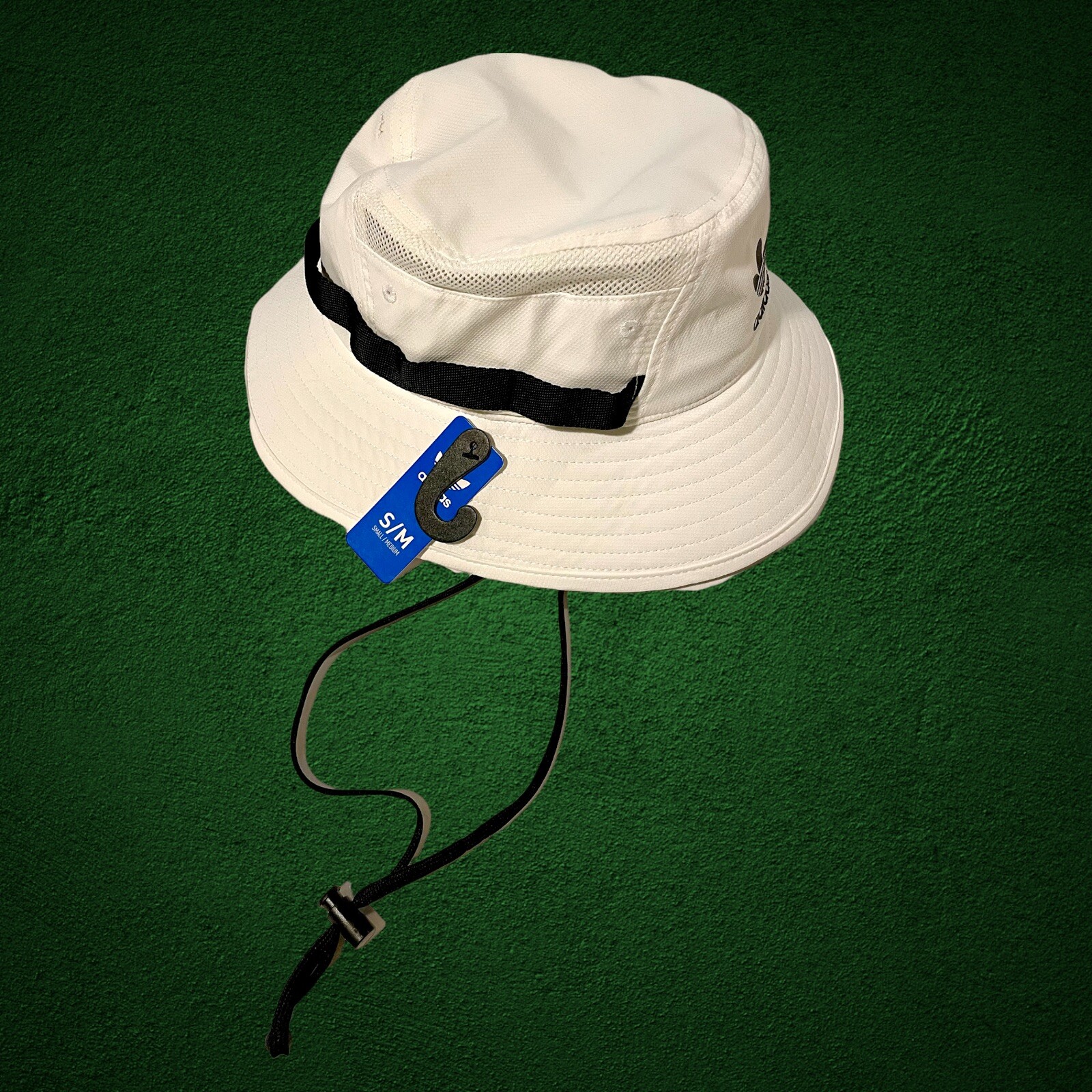 ADIDAS VICTORY III BUCKET MEN'S BOONIE HAT GOLF FISHING S/M WHITE/Black