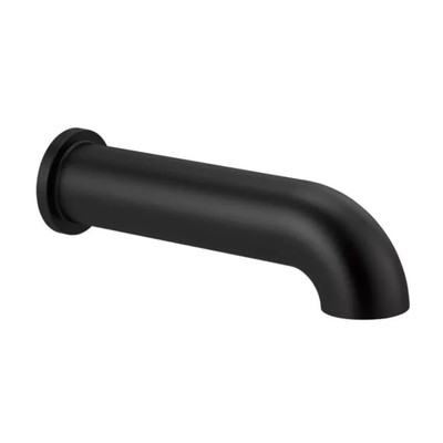 Brizo Essential Linear Round Non-Diverter Tub Spout, Brass, Matte Black - RP8143