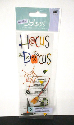A Touch of Jolee's Halloween Magic 9 Dimensional Stickers Hocus Pocus Brand New