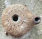 Bowl Dish Pottery Smoke Stack Hooka Pipe Unique Rare.  4 3/4x4 1/2 — photo 1