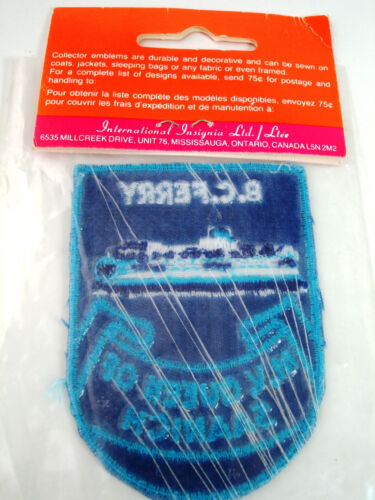 Vintage M.V. Queen of Saanich Ferry British Columbia Kanada Souvenir Reise Patch - Bild 4 von 5