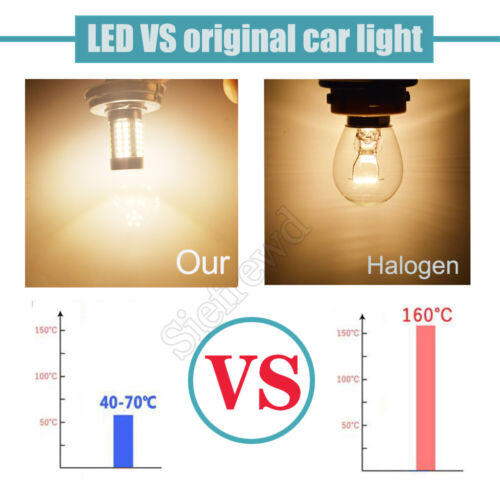 2Pcs Warm White P45T 56SMD Motorbike LED Headlight Lamp Hi/Lo Beam Bulb 10V-30V - Picture 9 of 10