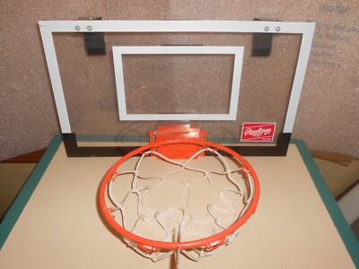 Rawlings over door basketball hoop and backboard w/ basketball
