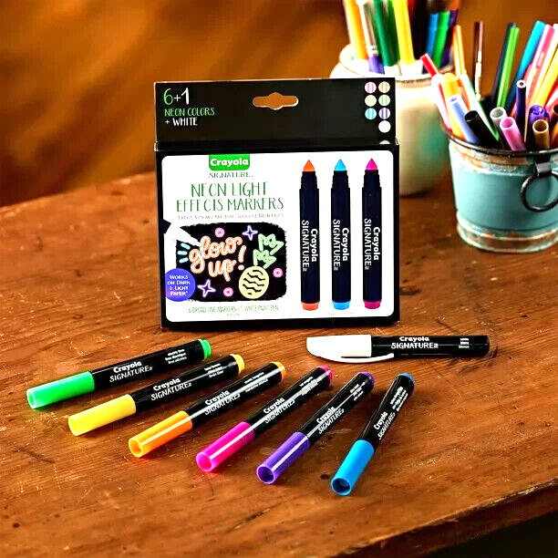 -crayola Signature Neon Markers, Light Effects, 6 Count