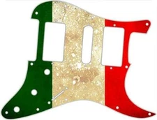 Stratocaster Graphical Pickguard Custom fit Fender HSH 11 Hole Flag Italy 1
