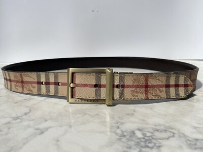 Burberry Check Tan Belt  NWT Auntheticated UNISEX a8b750e7094797225ed2cd39d9f9c2  main image 4