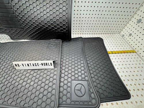 Genuine Mercedes 94-00 W202 C43 C36 C280 C230K front back CLEAN rubber 4 MATS - Picture 3 of 23