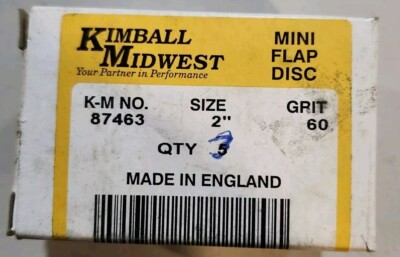 KIMBALL MIDWEST 2'' 60 Grit Kim Flex Mini Flap Discs (×3)  #87463