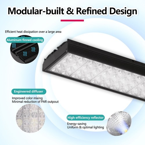 PopBloom Full Spectrum Led Aquarium Light Aquarium Plant Led Lighting 36" 90cm - Picture 10 of 15