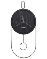 Wanduhr Mit Pendel Schwarz Holzoptik Batteriebetrieben Ohne Zahlen Retro Sierre