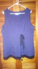 Simply Vera Wang sleeveless blue and black tunic XL