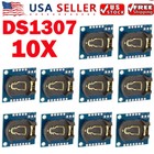 10x I2C RTC DS1307 AT24C32 Real Time Clock Module For Arduino AVR ARM PIC SMD US