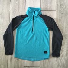 O  Neill Womens Blue Grey 1/4 Zip Fleece Pullover Sweatshirt - UK 10