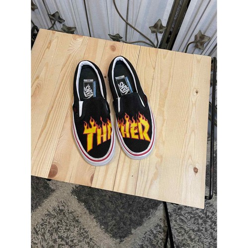 vans thrasher on feet