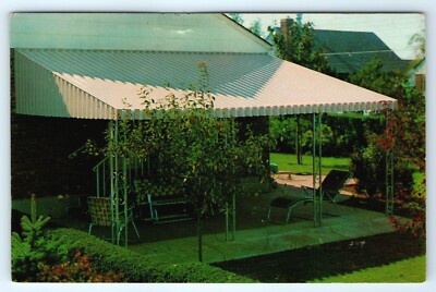 Vintage Postcard Awnings Advertising Ad Indianapolis Indiana IN John Harrower