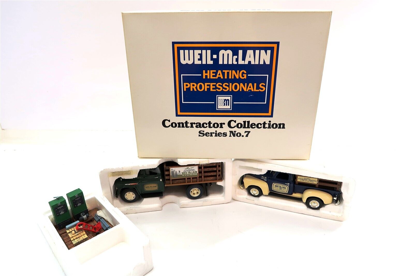 New ERTL WEIL-MCLAIN Contractor Collection Series No 7 Diecast 3 Piece Set 1:24