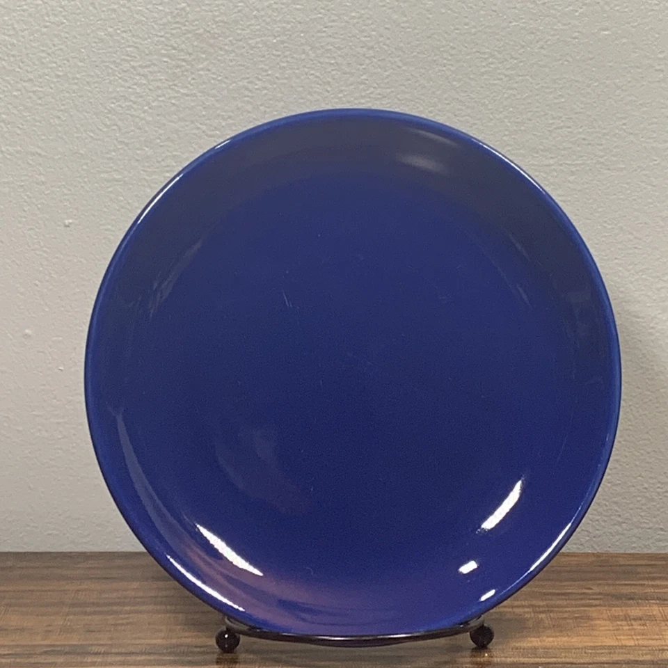 Waechtersbach Royal Blue 5.9 Fun Factory ?? Salad Plates Germany 7.75" Diameter - Image 2 of 4