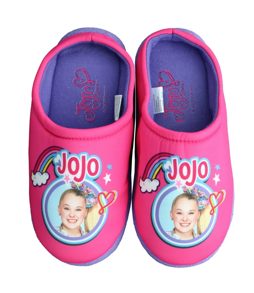 Conjunto de bata y pantuflas de pijama JoJo Siwa, unicornio arco iris, blanco/rosa Foto 3 de 4