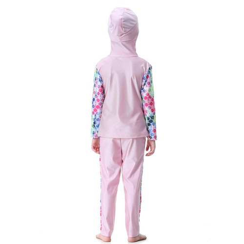 Kids Girls Summer Swimwear Muslim Modest Full Cover Burkini Swimming Beachwear - Picture 142 of 226