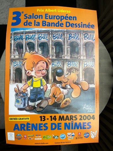 Dessin Original KRAEHN Sur Menu Salon BD Nîmes 2014 - Excellent État, Dédicacé