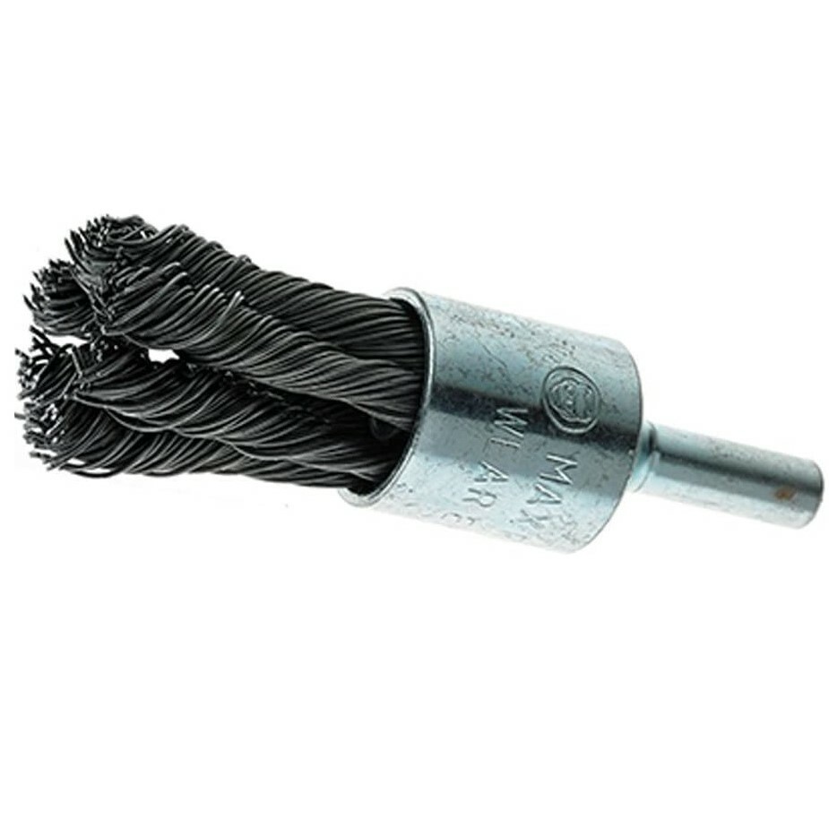 10 Pack - 3/4" Wire Knot End Brush Carbon Steel 1/4" Shank For Die Grinder/Drill