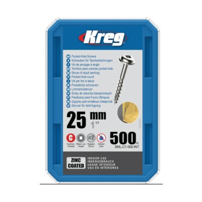 KREG Taschenlochschrauben Pocket-Hole Schrauben 25 mm Maxi-Loc SML-C1-500-INT
