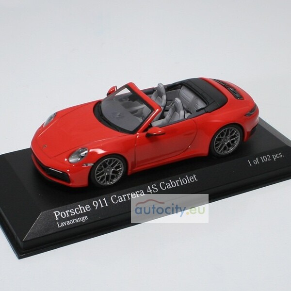 MINICHAMPS PORSCHE 911 (992) CARRERA 4S CABRIOLET - LAVAORANGE - EXCLU 413069339
