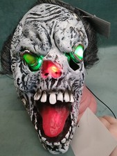 NWT Light Up Zombie Skull Unisex Mask. One Size Fits All