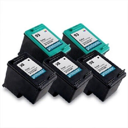 5 Recycled HP 92 93 Ink Cartridge C9362WN C9361WN PSC 1510 DeskJet 5440 Printer - Picture 1 of 1