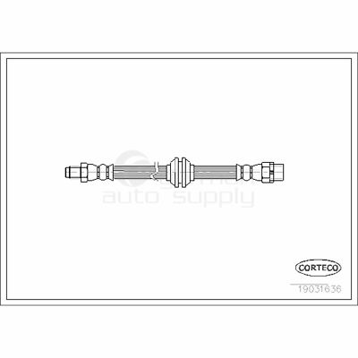 Corteco Brake Hydraulic Hose Front 19031636 for BMW