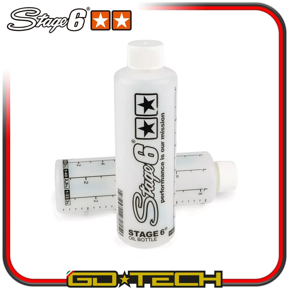 MISURINO OLIO MISCELA GRADUATO STAGE6 con TAPPO 250ml DOSATORE per SCOOTER VESPA - Immagine 4 di 4