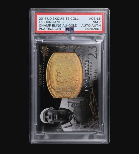 Upper Deck Exquisite LeBron James Championship Bling Gold AUTO PSA/DNA POP 1