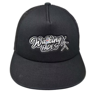 KBETHOS Trucker Hat Black White OS Walking Fades Embroidered Mesh Snapback